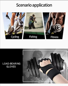 Wholesale Half Finger Sports Fitness Leather <b>Weight</b> Lifting Workout <b>Gloves</b> Lace-Up Closure Durable Anti-slip Unisex Customized - Product Image 6