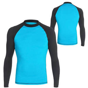Camiseta de Manga Larga para Hombre, Cuello Redondo, Color Sólido, Transpirable, de Secado Rápido, Holgada, Informal, Tejida, 100% Algodón, Azul, Negro - Product Image 3