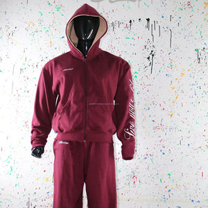 Survêtement couleur marron avec capuche couleur beige 450 GSM 100% coton Brodé Clush Inudstries - Product Image 1