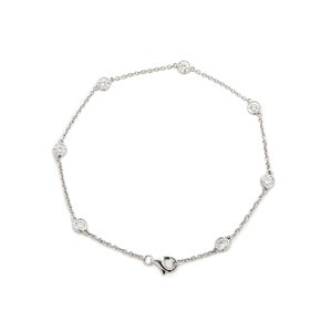 Bracelet à maillons en diamant Moissanite de créateur, argent sterling 925, bijoux élégants pour femmes, chaîne tendance - Product Image 1