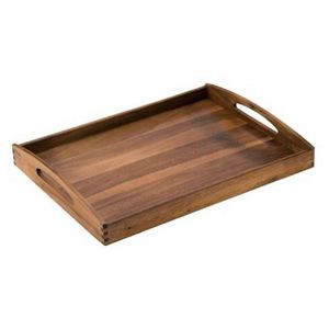 Handmade Mango Wood Serving Tray with Inlay Work - Decorative <b>Rectangle</b> Wooden <b>Coffee</b> <b>Table</b> Tray with Handles for Home & Hotel - Product Image 6