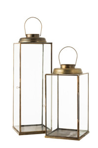 Ensemble de lanternes en métal noir, 3 tailles assorties, lanternes décoratives avec revêtement en poudre, au meilleur prix - Product Image 2