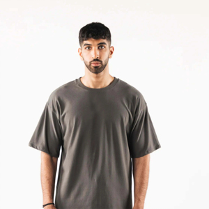 High Quality 100% Cotton Jersey Men's Oversize T-Shirt Custom Logo Silk Screen Printing Breathable 220 Grams <b>Long</b> Length Solid - Product Image 1