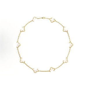 Collana di Lusso a Quadrifoglio con 10 Fiori, Amuleto Portafortuna a Cerchio Completo, Gioielli all'Ingrosso Disponibili - Product Image 5