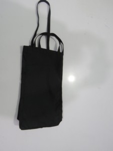 Eco Friendly Black <b>Canvas</b> <b>Tote</b> Bag Reusable Shopping Shoulder Bags Long Handles Zipper Closure Letter Pattern Large Capacity - Product Image 4