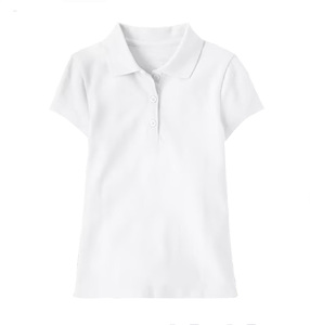 Chemises Polo pour Filles à la Mode, Vente Chaude, Design Personnalisé, Couleur Unie, Tricotées, Manches Courtes, 100% Coton, Écologiques - Product Image 2