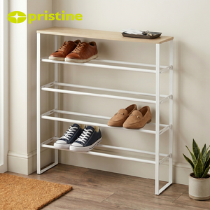 Modern Durable Portable Powder Coated Iron Metal Space Saving 5 tier <b>Shoe</b> <b>Rack</b> Easy Assembly Home Furniture Living Room - Product Image 5