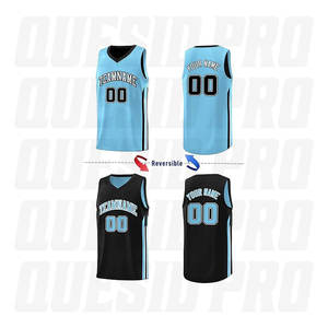Camiseta de Baloncesto Transpirable de Secado Rápido para Hombre, Ropa Deportiva Personalizada de Fábrica, Cuello en V, Estampado, Corte Holgado, Malla, Reversible - Product Image 2