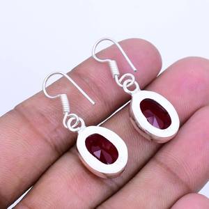 Pendientes colgantes de granate de Mozambique en plata 925, hechos a mano, estilo bohemio, con piedras preciosas naturales para mujer - Product Image 6