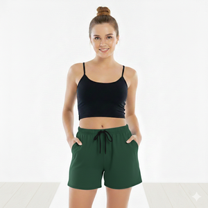กางเกงขาสั้นผู้หญิงน้ำหนักเบา เป็นมิตรกับสิ่งแวดล้อม กันลม ผลิตจากผ้าฝ้าย 100% เอวยางยืด สำหรับฤดูร้อน-สั่งซื้อจำนวนมาก - Product Image 2