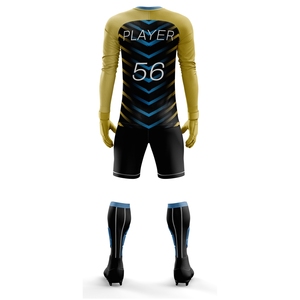 Ensemble d'uniformes de gardien de but personnalisés, maillot rembourré à manches longues, shorts, leggings, vêtements d'équipe de football à étiquette privée, kit de gardien de but OEM - Product Image 2