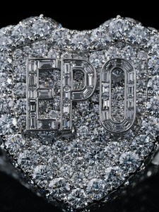 Anillo de Plata 925 con Incrustaciones de Moissanita y Baño de Rodio, Estilo Hip Hop, para Jugadores de Alto Nivel, Joyería para Boda o Compromiso - Product Image 5