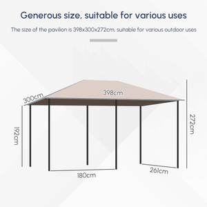 Gazebo/Pergola da Giardino con Tettoia per Esterni e Visibilità Migliorata - Product Image 2