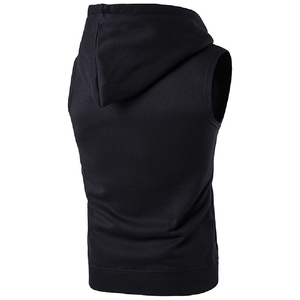 Hoodie sans manches durable pour homme, vêtement de sport pour la gym, en coton mélangé doux, pour l'entraînement et un usage décontracté - Product Image 6