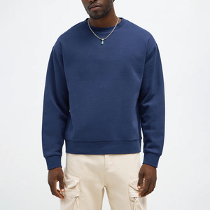 Custom Embroidery Blank Plain Crewneck Sweatshirt Heavyweight <b>Men's</b> Oversize Button Waffle Distressed <b>Henley</b> Washed <b>Long</b> <b>Sleeves</b> - Product Image 1
