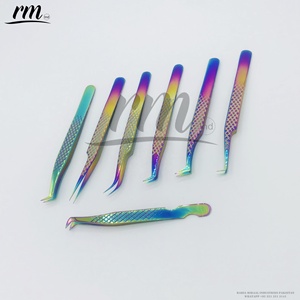 ที่หนีบขนตาปลอมทำจากสแตนเลสมีหลายสีที่จับทรงตรงมีเพชรออกแบบได้ตามต้องการ - Product Image 2