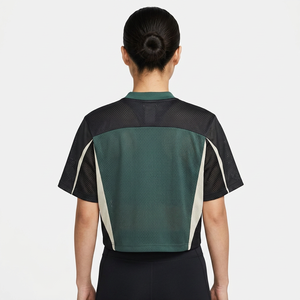 T-shirt sportif à manches courtes pour homme, coupe classique, respirant, en maille, col rond, vert, noir, blanc - Product Image 2