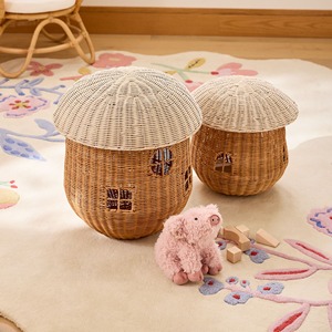 Jouets en rotin faits à la main pour enfants, maison de poupée en osier, jouet de jeu imaginatif, maisons de champignons, vente en gros - Product Image 5