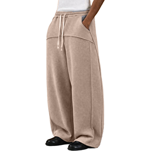 Pantalon de yoga évasé taille haute pour femme, couleur unie, avec bande latérale, extensible, tricoté, longueur intégrale, pour toutes les saisons - Product Image 5