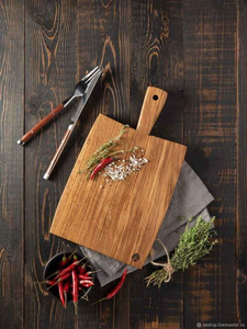 Planche à découper en bois pour la cuisine, pour hacher viandes, légumes, pain et fruits - Product Image 3