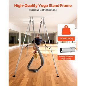 Supporto per Yoga da 9,6 piedi con Struttura Triangolare, Carico Massimo 250 kg, per Swing, Aerial Rig, Aerial Silk e Accessori Yoga - Product Image 2