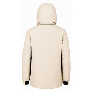 Veste parka d'hiver pour homme avec tissu haute densité, isolation thermique, capuche réglable et poches utilitaires - Product Image 2