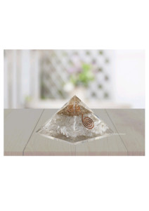 Pirámide de Orgonita con Cristal de Selenita Grande para Yoga y Meditación, Pirámide de Cristal Natural para Decoración del Hogar y Oficina - Product Image 6