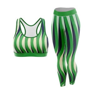 Conjunto de Yoga para Mujer, 2 Piezas, Sin Mangas, Diseño Moderno, Material Spandex/Nylon, Sin Costuras, Servicio Personalizado OEM, Cintura Elástica - Product Image 6