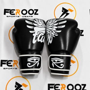 Gants de boxe Muay Thai personnalisés Fairtex, design OEM, couleur violette, en cuir de vache véritable, avec sangle de poignet réglable - Product Image 2