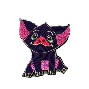 Broche artisanale brodée, badge décoratif, patch en tissu 3D, épinglette personnalisée pour vêtements, vestes et accessoires féminins - Product Image 6