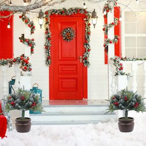 Albero di Natale Artificiale Realistico con 8 Modalità di Illuminazione LED, Timer Automatico, Impermeabile IP44, Funzionamento a Batteria per Uso Interno ed Esterno - Product Image 2