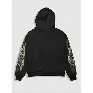 2026/2027 Mens Black Classic Pullover <b>Hoodie</b> 100% Cotton Winter <b>Plain</b> Dyed Breathable Quick Dry Pocket for Everyday Casual Wear - Product Image 2