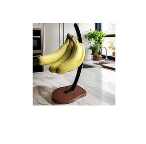 Cesta de frutas de 2 niveles para encimera de cocina con 2 colgadores para plátanos, cesta de pan metálica para encimera con asa de madera - Product Image 3