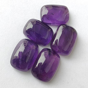 Ametyste naturelle AAA+ rectangulaire, taille coussin, cabochon, pierre précieuse calibrée en vrac pour bijoux – Toutes tailles disponibles - Product Image 6