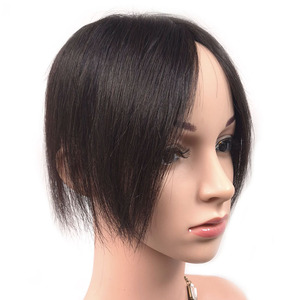 Cosmo Korea Premium Human Hair Wig (8x10)-7 Inch Silky Straight Soft Touch Natural Look Remy Hair <b>Medium</b> Length Lightweight Hair - Product Image 4