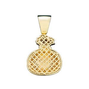 SM Jewels Custom Hip Hop Pendant Jewelry Moissanite Diamond Money Bag en plata esterlina chapada en oro para fiestas y regalos - Product Image 2