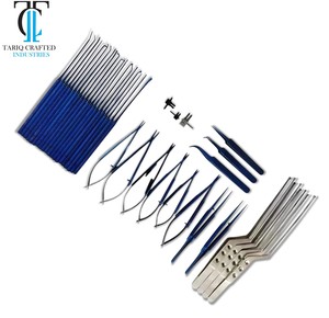 Ensemble d'instruments de microchirurgie, pinces microchirurgicales, ciseaux, porte-aiguilles, kit TARIQ CRAFTED INDUSTRIES - Product Image 3