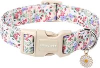 Collier pour chien solide, réglable avec boucle, pour petites races, confortable, style luxueux, toutes saisons, 100% coton, pour l'entraînement