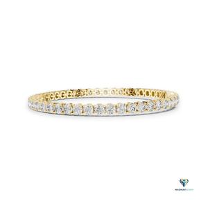 7.008 CT Round Lab Grown Diamond Tennis Bracelet in 18K <b>Solid</b> <b>Gold</b> 3.30mm Round Cut Diamond Bracelet for Women <b>Gold</b> Fine Jewelry - Product Image 2