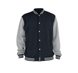 Chaqueta Varsity de Cuero Puro para Hombre, Bordado Personalizado, Cuello Mao, Chaqueta de Lana Cálida para Invierno, Estilo Urbano - Product Image 5