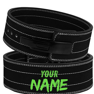 Gym Leather Belt Custom Logo and <b>Name</b> Power Weightlifting with Breathable Cowhide Material Fitness Safety Product Customized - Product Image 5