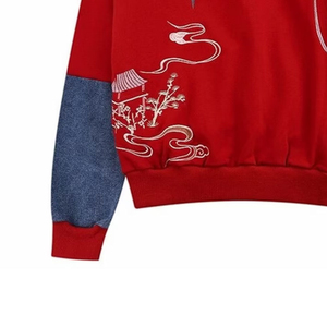 Sudadera con Capucha de Felpa Gruesa de Alta Calidad para Hombre, Corte Regular, 100% Algodón Ecológico, con Logotipo Personalizado Bordado y Diseño de Parches - Product Image 2