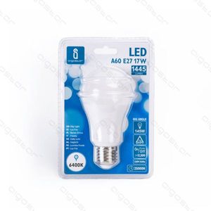 Lampadina LED A60 E27 17W 6400K Bianco Freddo 1445 Lumen Ampio Angolo 25000H di Durata - Product Image 1