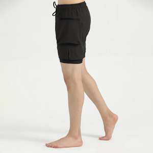 Men's <b>Polyester</b> <b>Shorts</b> Gym <b>Shorts</b> Zipper Pocket Drawstring Elastic Waist Outdoor Running <b>Shorts</b> Relaxed Fit Quick Dry Breathable - Product Image 3