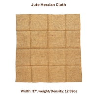 Rouleau de tissu de toile de jute en jute robuste 12.59 oz de large tissu naturel durable et solide pour l'emballage d'emballage pour l'usage du tabac