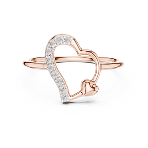 Anillo de Diamantes Cultivados en Laboratorio UNITY LOVE, Oro Blanco de 18 Quilates, para Compromiso, Boda, San Valentín, Regalos, Fiestas, Uso Diario, para Mujer, Brillante - Product Image 5