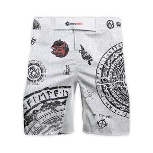 Pantalones cortos MMA para hombre, con estampado, cintura elástica, para entrenamiento en gimnasio, kickboxing, ligeros, de secado rápido, coloridos, para artes marciales mixtas. - Product Image 5