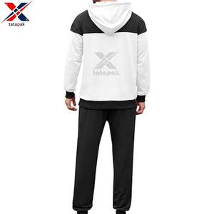 ชุดวอร์มแบบมีฮู้ดทรงปกติ ระบายอากาศได้ดี ผลิตจากผ้าฝ้าย 100% ดีไซน์ 2 in 1 รับสกรีนโลโก้ ชุดออกกำลังกาย ราคาขายส่ง - Product Image 3