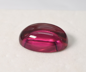 Rubellite de laboratoire 14x12 mm, cabochon à dos plat, rubellite de laboratoire créée, tailles calibrées, pierre précieuse en vrac - Product Image 6
