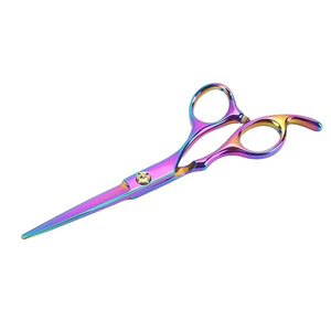 Rainbow Hair Scissors Professional Thinning <b>Shears</b> Stainless Steel Right Handed Salon Cutting Tools with Black Case - Product Image 2
